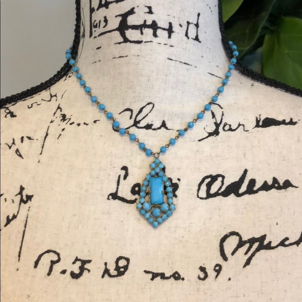Vintage Turquoise Gem 💎 Choker